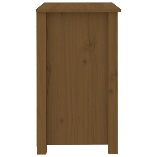 vidaXL Table de chevet marron miel 50x35x61,5 cm pin massif