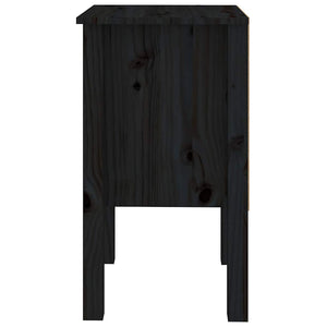 vidaXL Tables de chevet 2 pcs Noir 40x35x61,5 cm Bois de pin massif