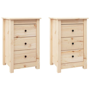 Nachttische Kiefer Massivholz, 2er Set