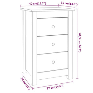Nachttische Kiefer Massivholz, 2er Set