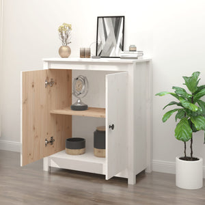 Weißes Kiefer Massivholz Sideboard 70x80cm