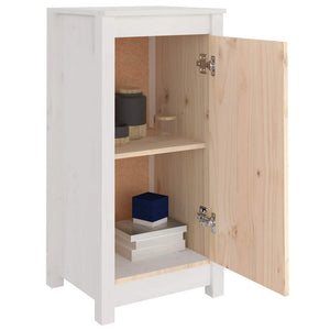 Weißes Kiefer Massivholz Sideboard 39x35x80 cm