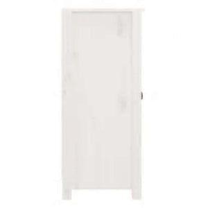 Weißes Kiefer Massivholz Sideboard 39x35x80 cm