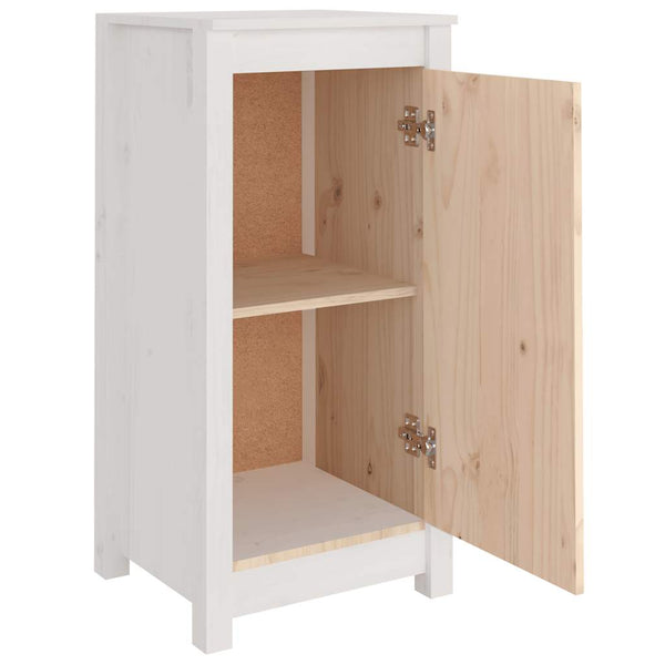 Weißes Kiefer Massivholz Sideboard 39x35x80 cm