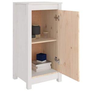 Sideboards 2er Set Weiß Kiefer Massivholz