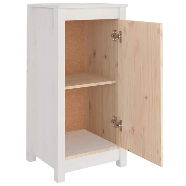 Sideboards 2er Set Weiß Kiefer Massivholz