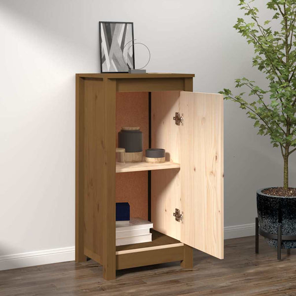 Sideboard Honigbraun Kiefer Massivholz 39x80 cm