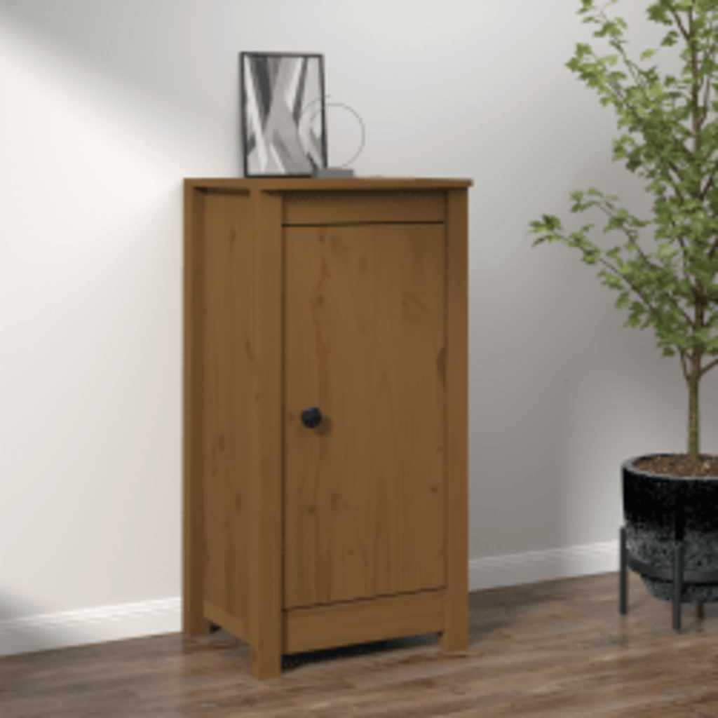 Sideboard Honigbraun Kiefer Massivholz 39x80 cm