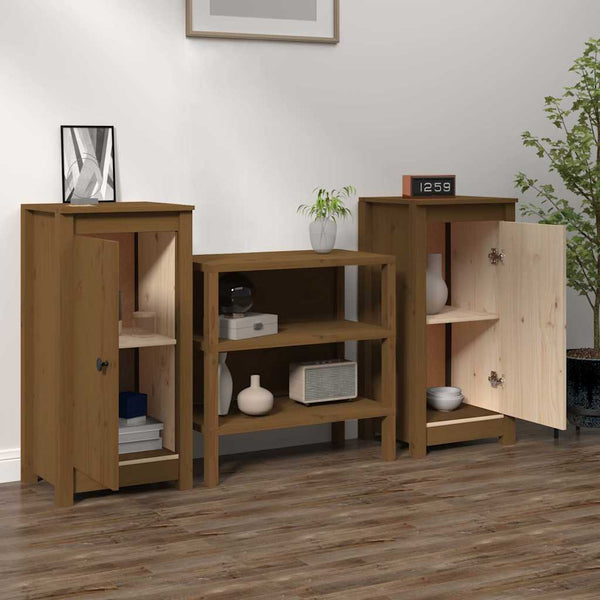 Honigbraune Kiefer Sideboards, 2er Set