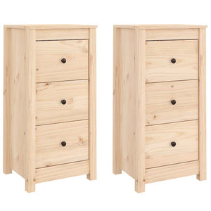 Massivholz Sideboards Kiefer 40x35x80cm, 2er Set