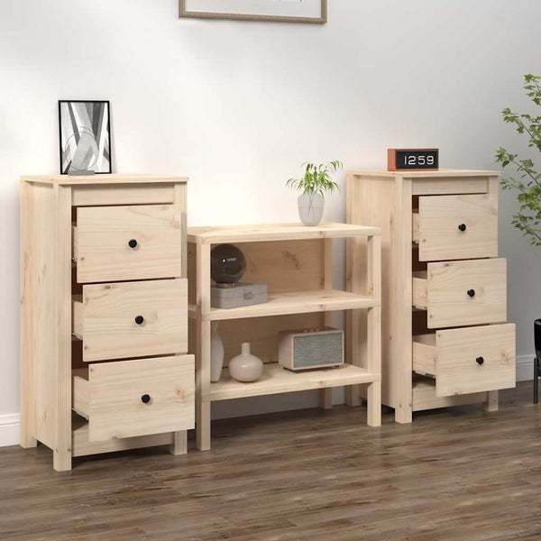 Massivholz Sideboards Kiefer 40x35x80cm, 2er Set