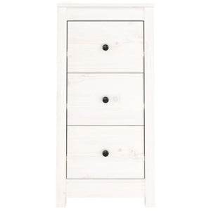 Weißes Kiefer Massivholz Sideboard 40x80 cm