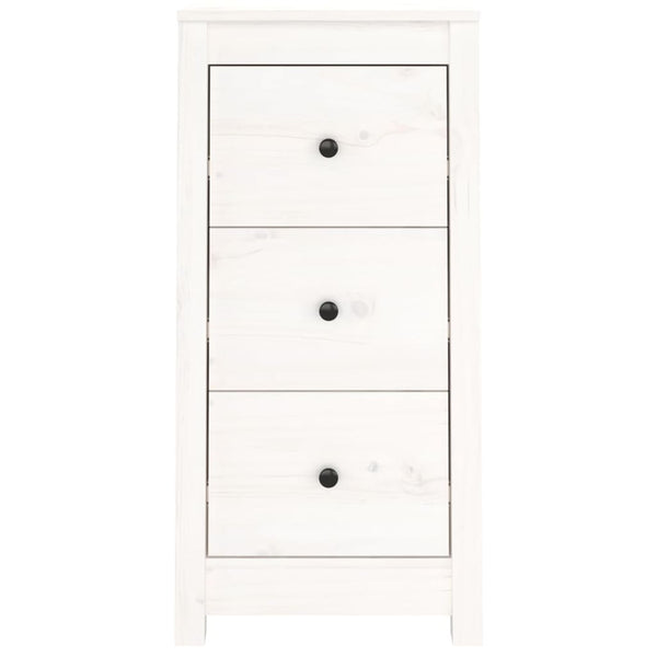 Weißes Kiefer Massivholz Sideboard 40x80 cm