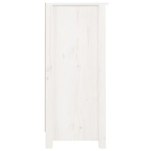 Weißes Kiefer Massivholz Sideboard 40x80 cm