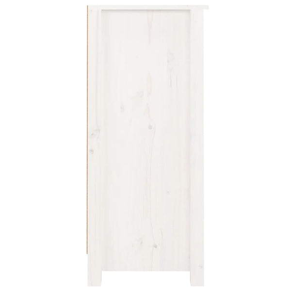 Weißes Kiefer Massivholz Sideboard 40x80 cm