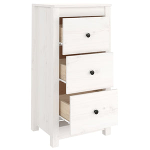 Weißes Kiefer Massivholz Sideboard 40x80 cm
