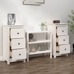 Weiße Kiefer Sideboards, 2er Set