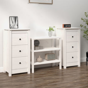 Weiße Kiefer Sideboards, 2er Set
