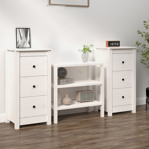 Weiße Kiefer Sideboards, 2er Set