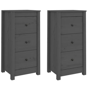 Graue Kiefer Sideboards, 2er-Set