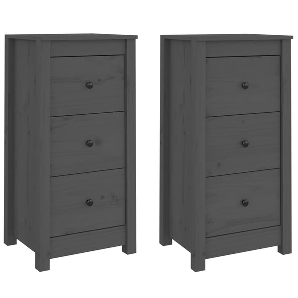 Graue Kiefer Sideboards, 2er-Set