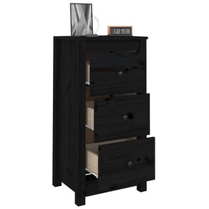 Schwarze Kiefer Sideboards, 2er Set