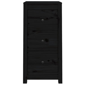 Schwarze Kiefer Sideboards, 2er Set