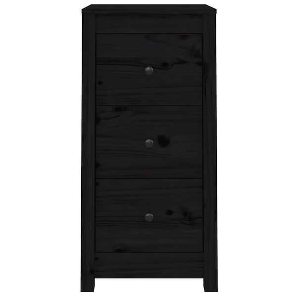Schwarze Kiefer Sideboards, 2er Set