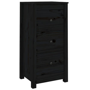 Schwarze Kiefer Sideboards, 2er Set