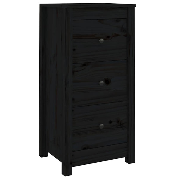 Schwarze Kiefer Sideboards, 2er Set