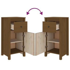 Honigbraunes Kiefer Sideboard 40x80 cm
