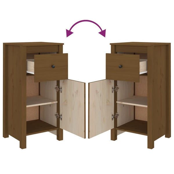Honigbraunes Kiefer Sideboard 40x80 cm