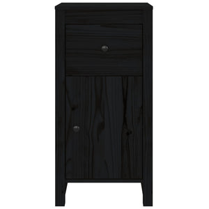 Schwarzes Kiefer Massivholz Sideboard 40x80 cm