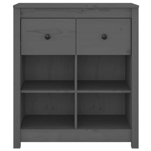 Graues Kiefer Massivholz Sideboard 70x80 cm