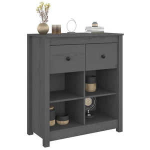 Graues Kiefer Massivholz Sideboard 70x80 cm