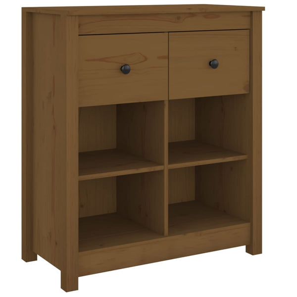 Honigbraunes Sideboard 70x35x80cm Kiefer Massivholz