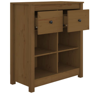 Honigbraunes Sideboard 70x35x80cm Kiefer Massivholz