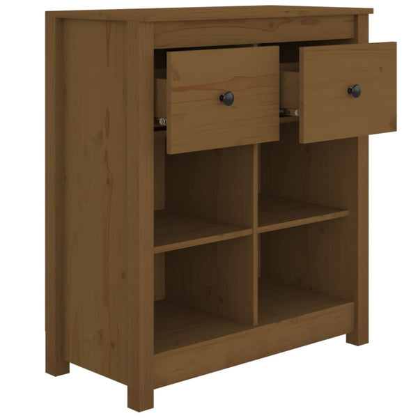 Honigbraunes Sideboard 70x35x80cm Kiefer Massivholz