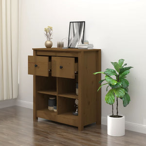 Honigbraunes Sideboard 70x35x80cm Kiefer Massivholz