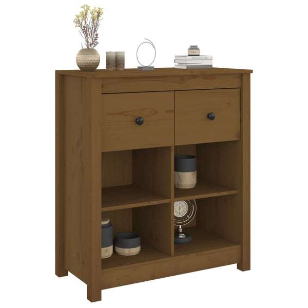 Honigbraunes Sideboard 70x35x80cm Kiefer Massivholz