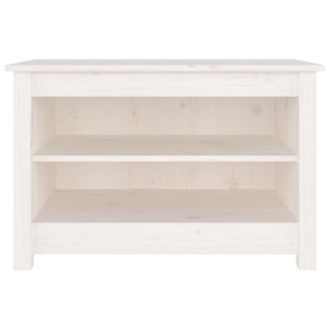 Weiße Schuhbank Kiefer Massivholz 70 cm