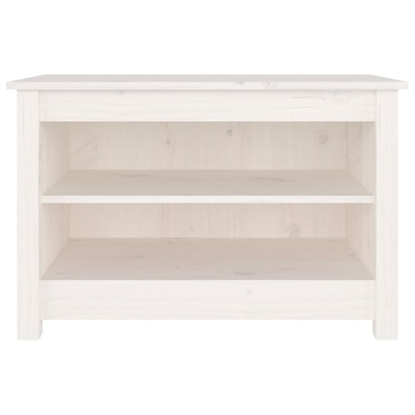 Weiße Schuhbank Kiefer Massivholz 70 cm