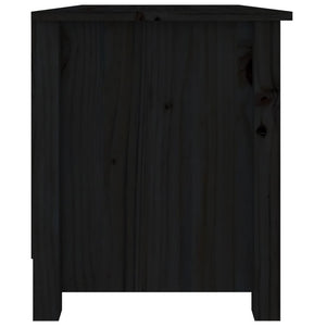 Schuhbank Schwarz Kiefer Massivholz 70 cm