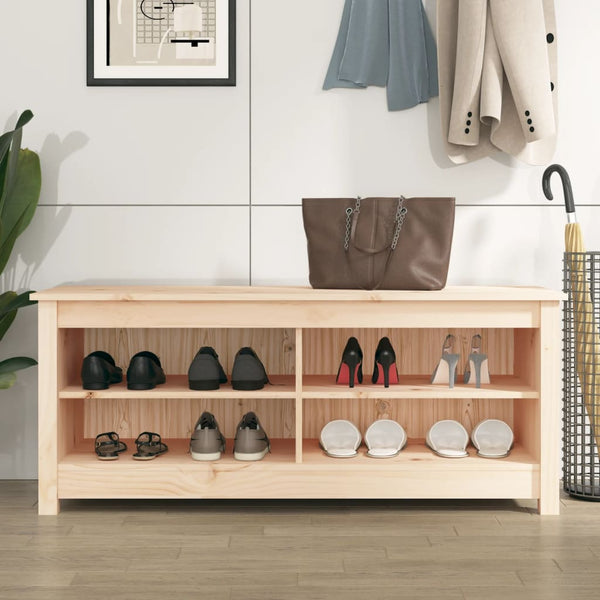 Schuhbank Kiefer Massivholz 110 cm
