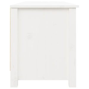 Weiße Schuhbank Kiefer Massivholz 110 cm
