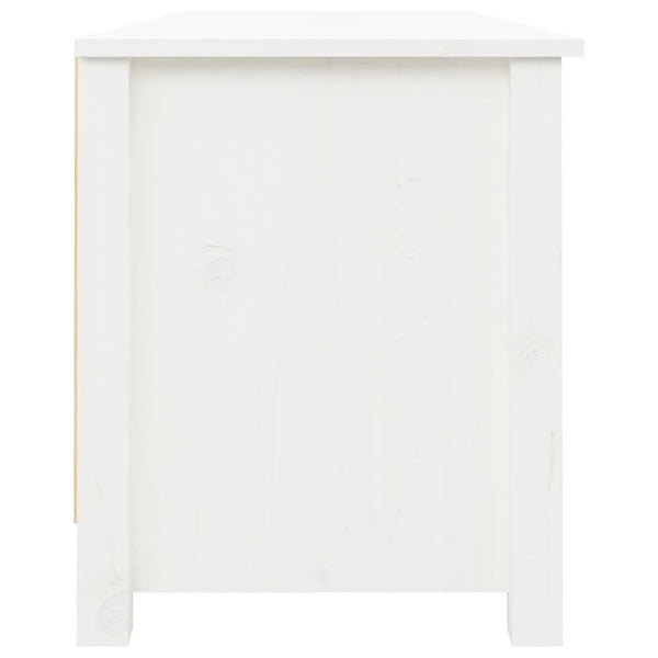 Weiße Schuhbank Kiefer Massivholz 110 cm