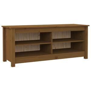 Schuhbank Honigbraun Kiefer Massivholz 110cm