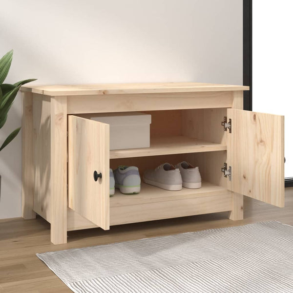 Massivholz Schuhschrank Kiefer 70cm