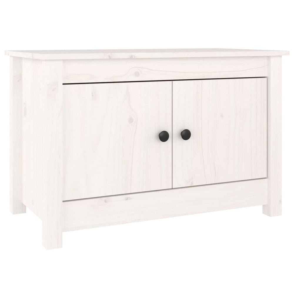 Weißer Schuhschrank Kiefer Massivholz 70 cm