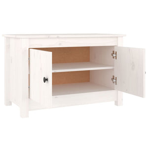 vidaXL Shoe Cabinet White 70x38x45.5 cm Solid Pine Wood